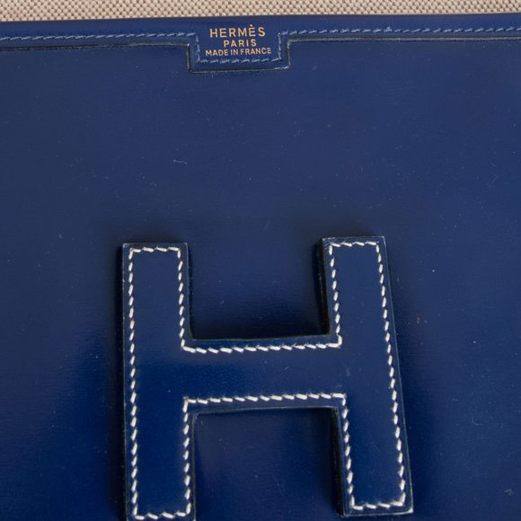 Hermès Vintage Bleu Saphir Box Calf Jige PM - Picture 5 of 9